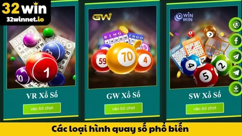 Các loại hình quay số phổ biến 